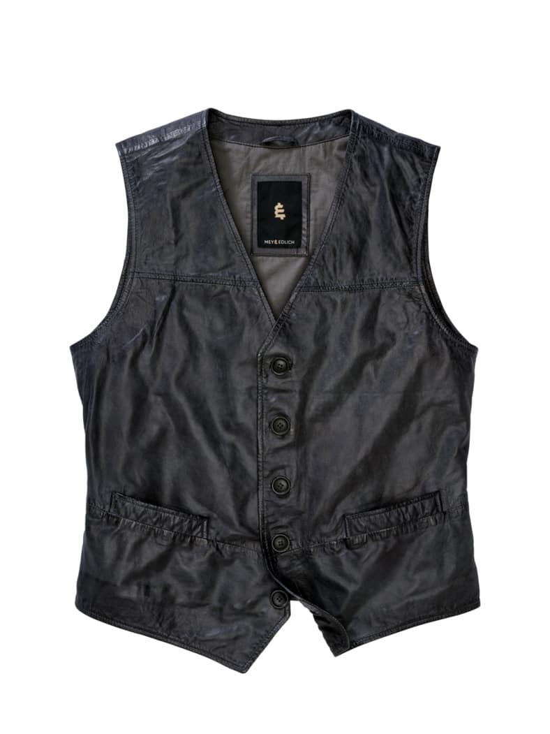 Easy Rider Lederweste asphaltgrau