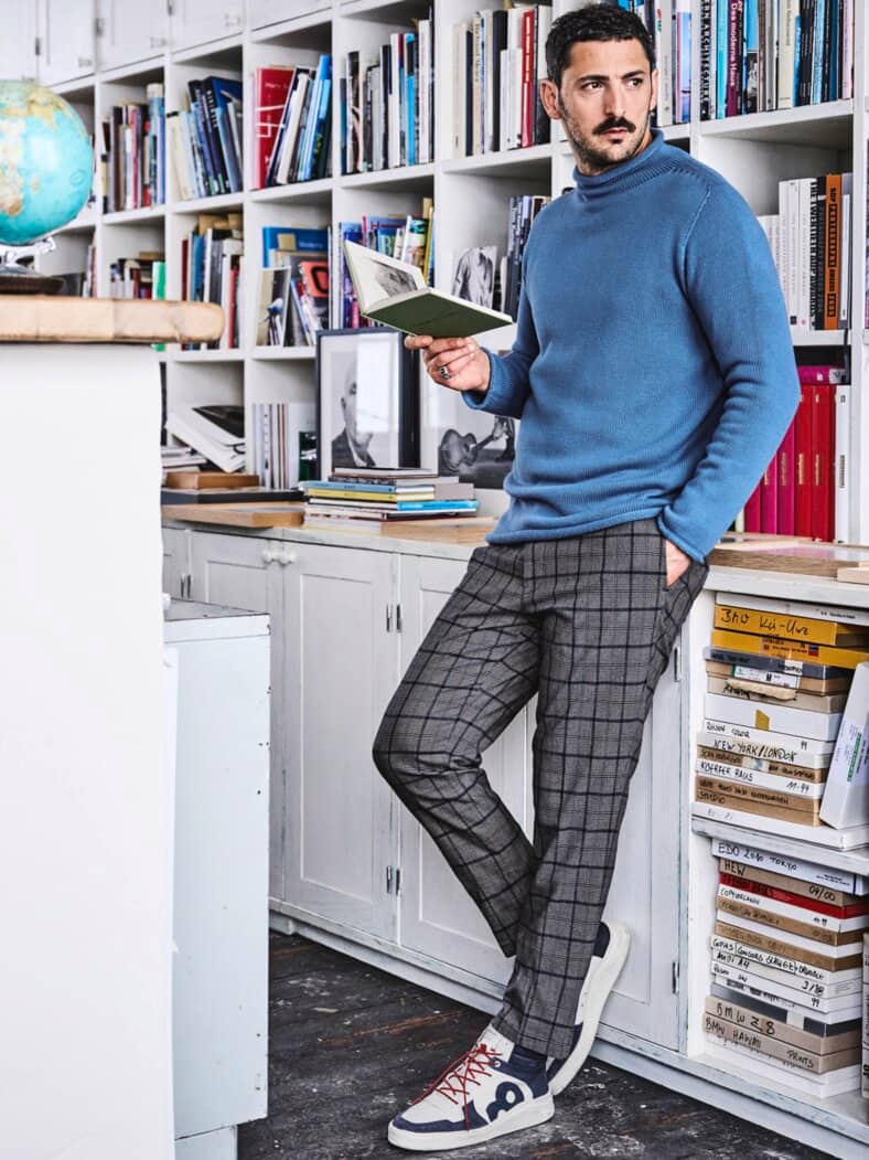 Belesene Chino Karo blau