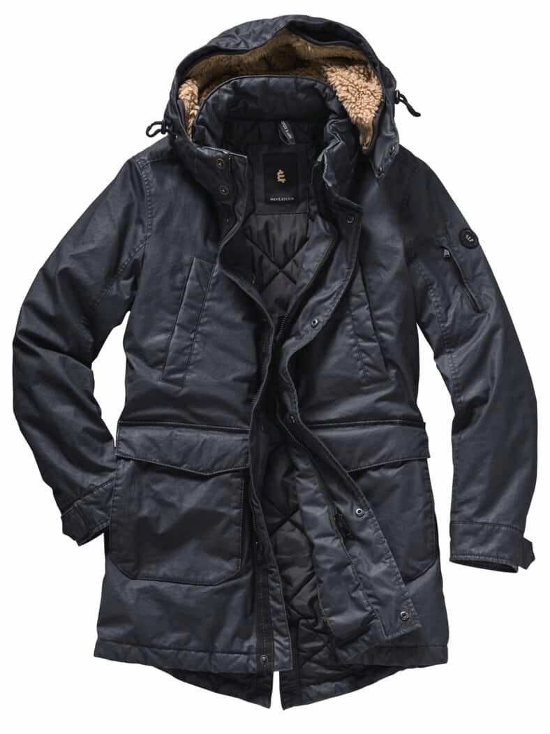 Dry-Wax-Parka nebelblau