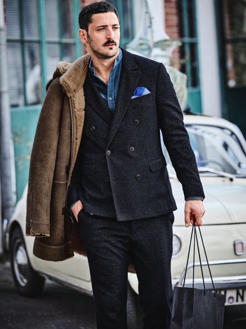 Formelles Jogginganzugsakko navy