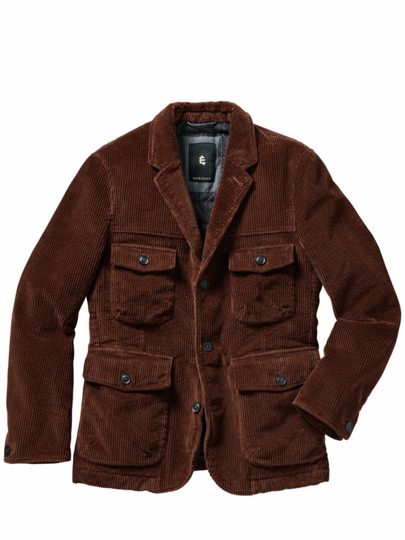 Charakter-Cordjacke kakao