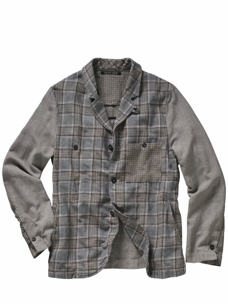 Sakko stra32paze Karo grau/braun