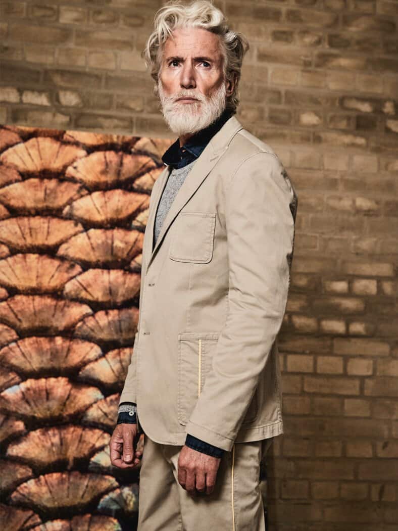 Paspel Anzugsakko sandstein