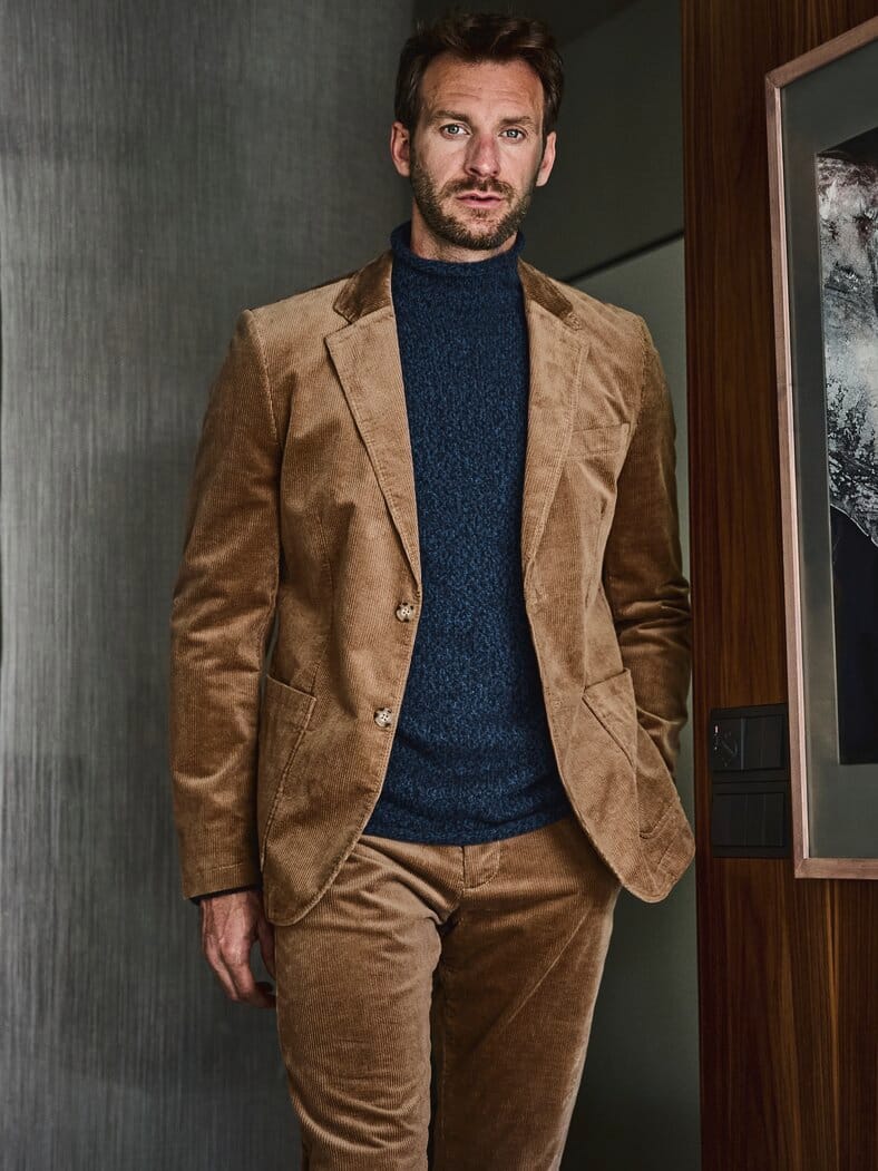 Französisches Anzugsakko sandstein