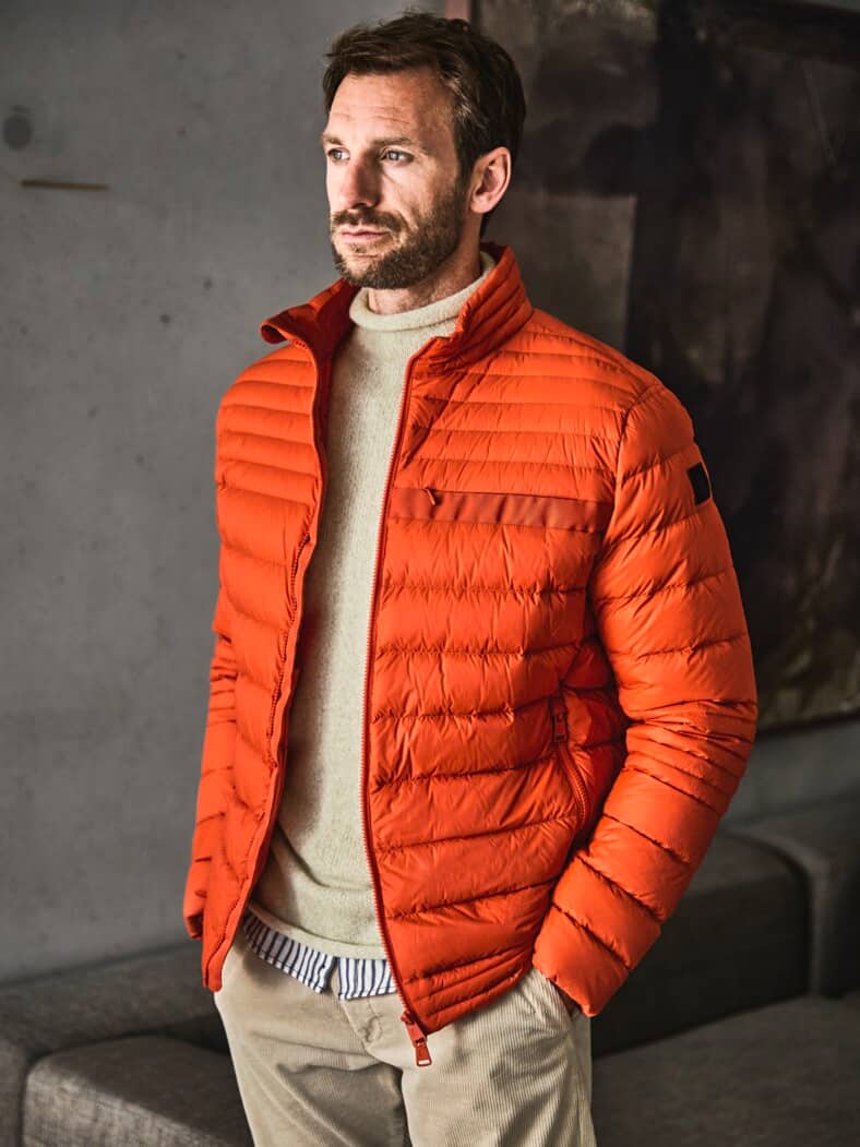 Ultraleichte Steppjacke kürbis