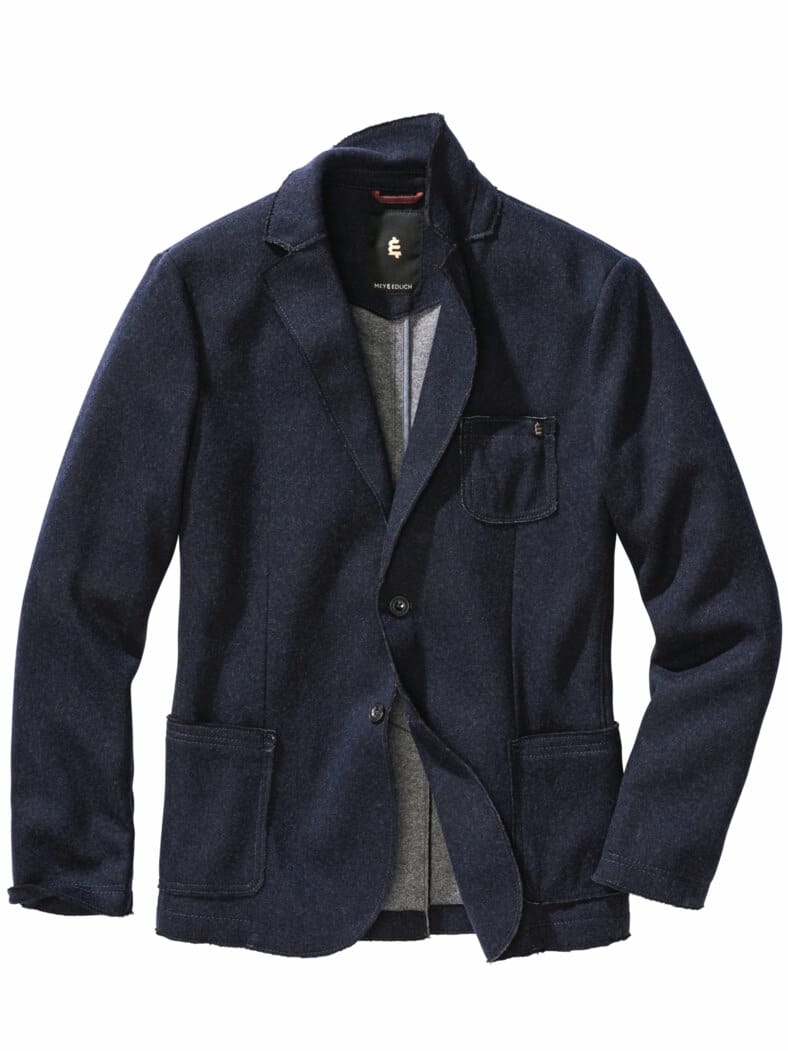 Scherenschnitt-Sakko taubenblau