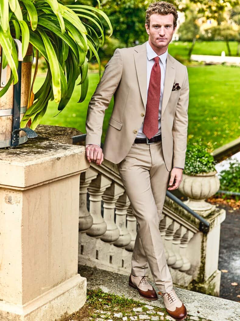 Gentleman-Anzughose sandstein