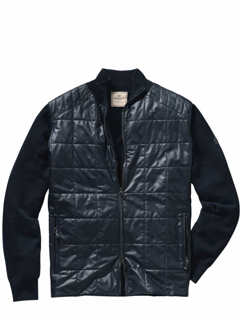 Lederjacke Kasan navy