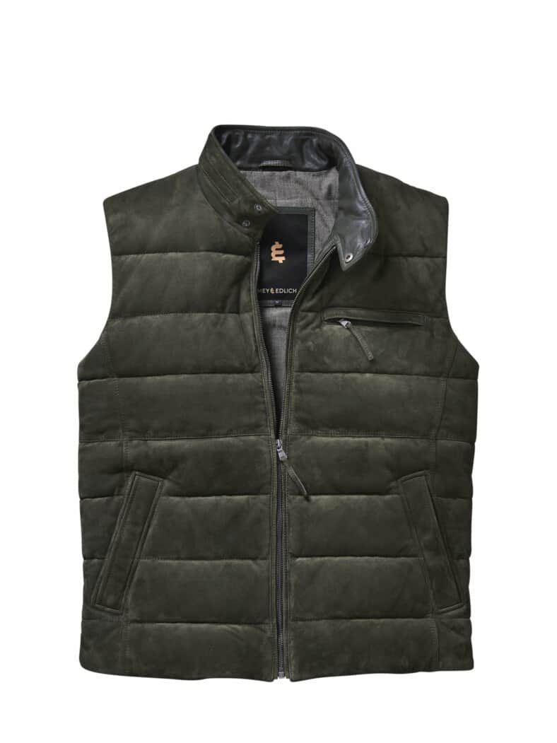 Fusion-Lederweste flaschengrün