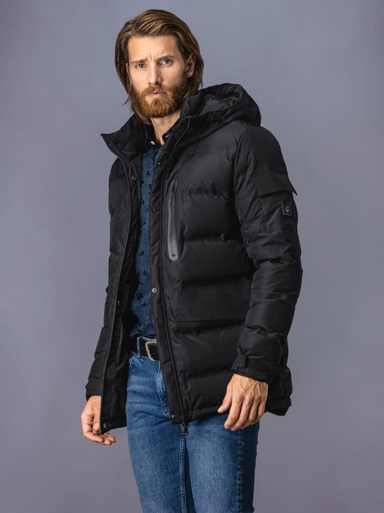 Daunen-Parka nachtschwarz