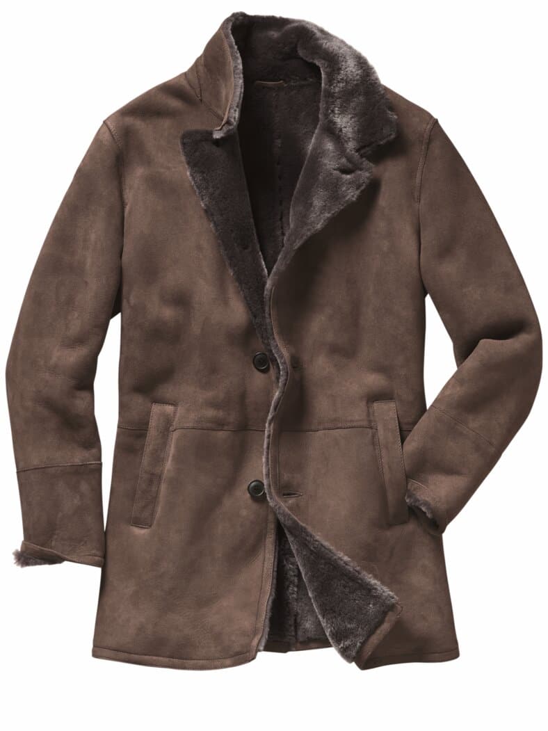 Purer Lammfellmantel trinkschokolade