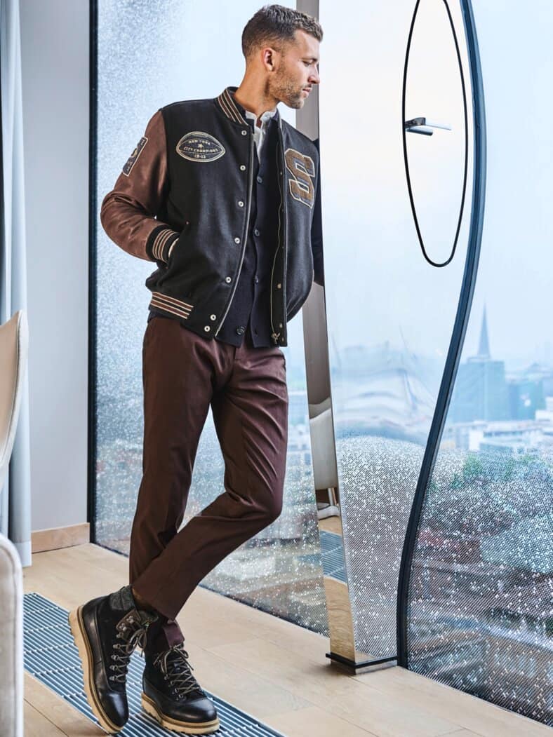 Segment-Anzughose aubergine