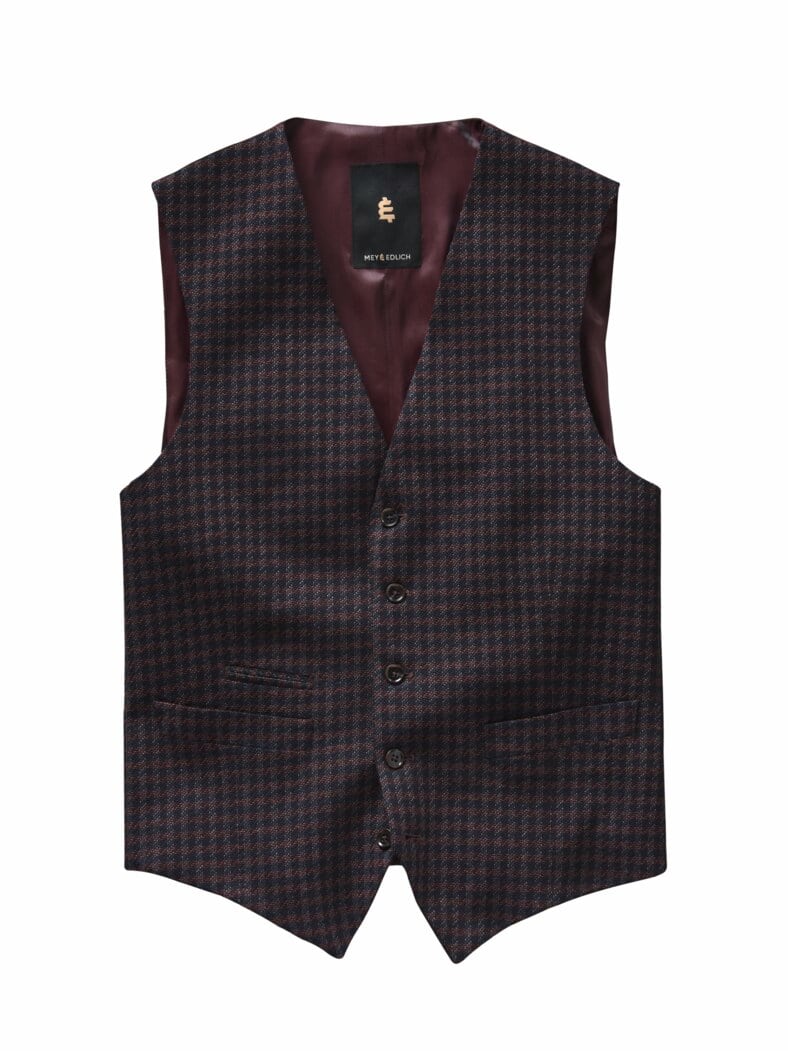 Segment-Anzugweste aubergine