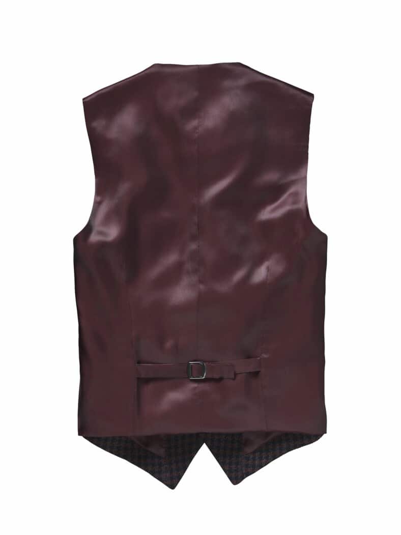 Segment-Anzugweste aubergine