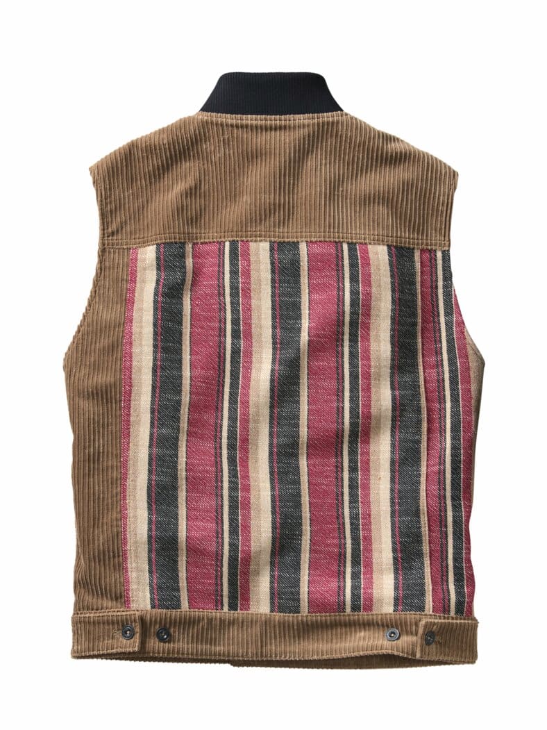 Ho-boy-Weste Streifen holzrinde