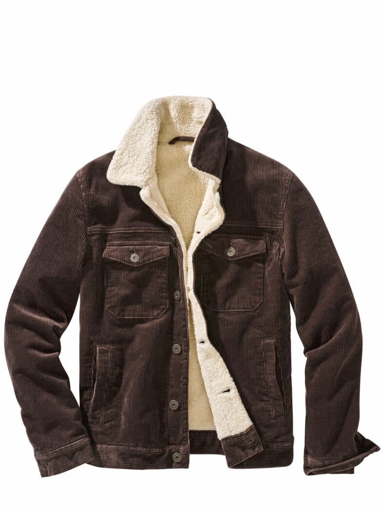 Souveräne Cordjacke tiefbraun