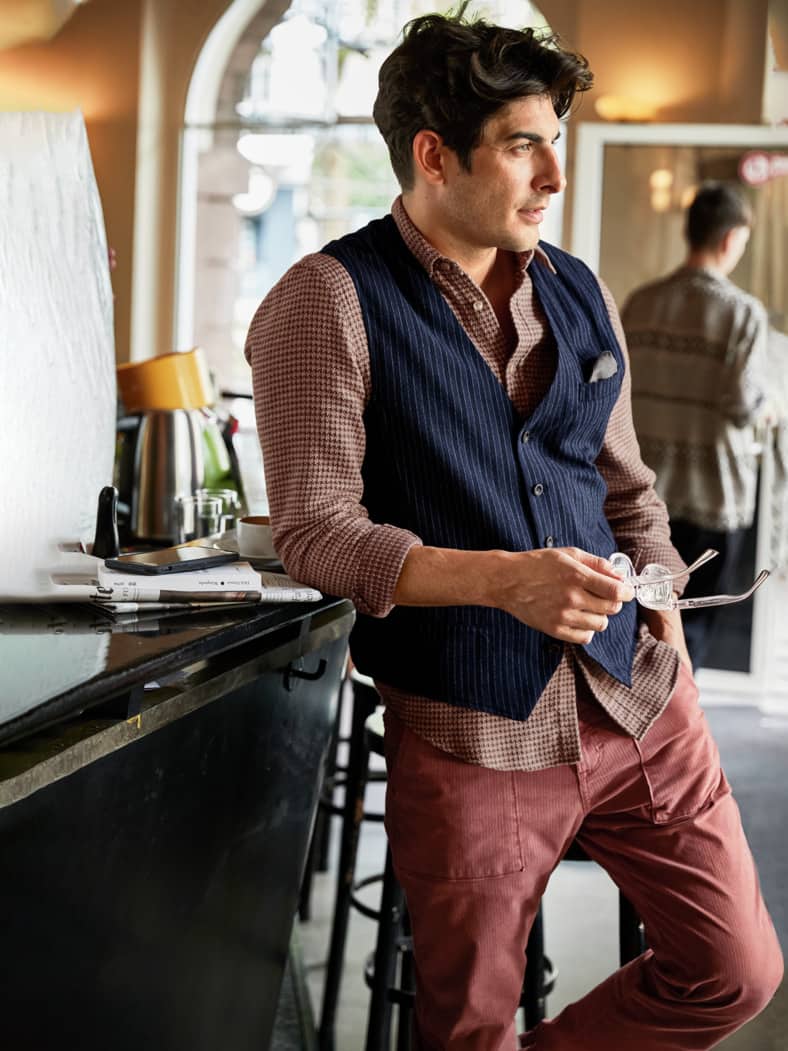 Tischler-Hose schleifpapierrot