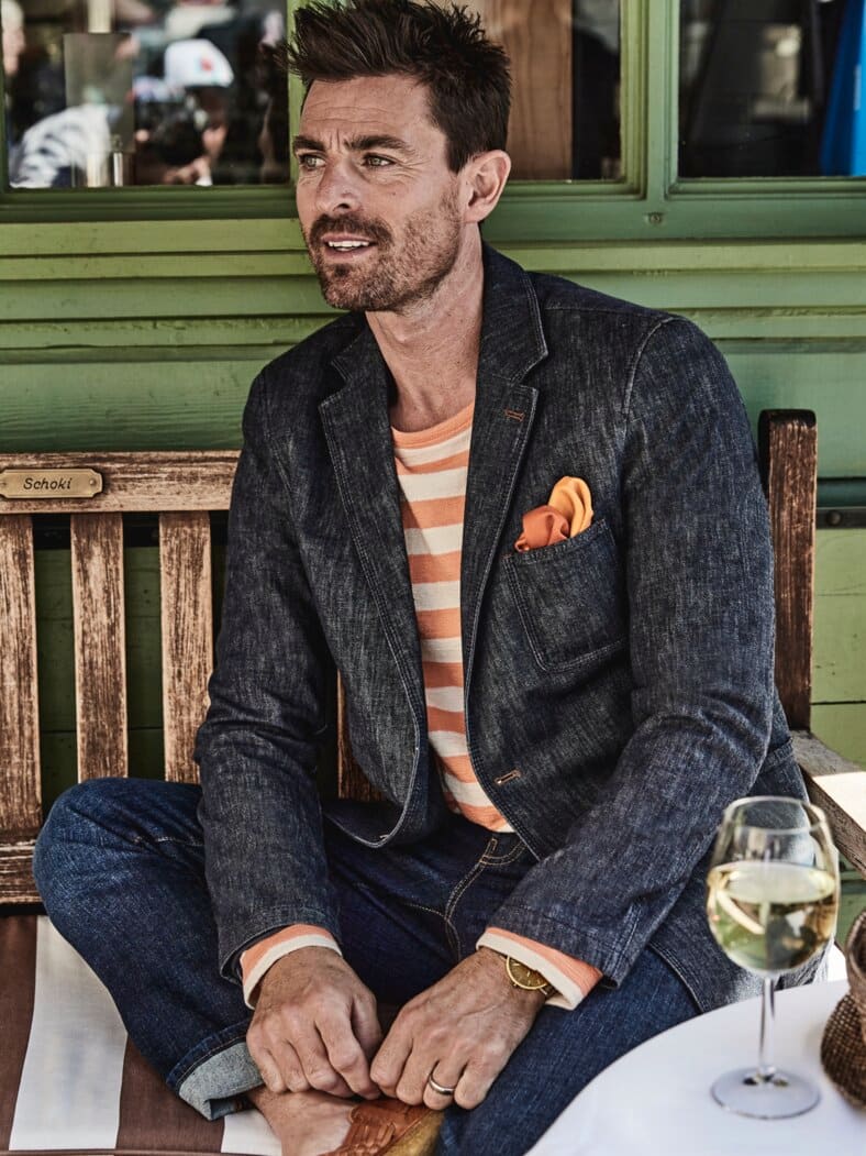 Bravo-Denimsakko used blue