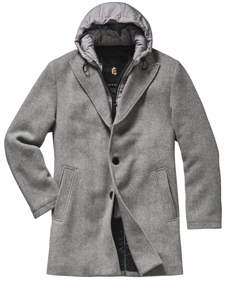 Chesterfield Plusminus-Mantel silbergrau