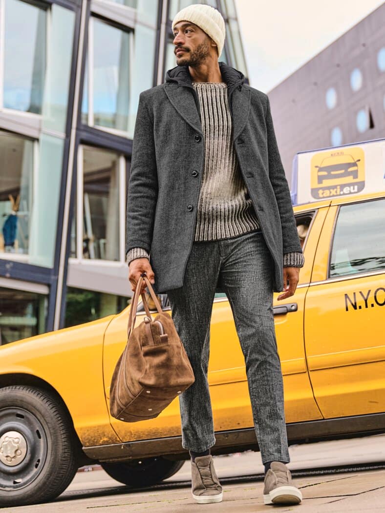 Chesterfield Plusminus-Mantel anthrazit