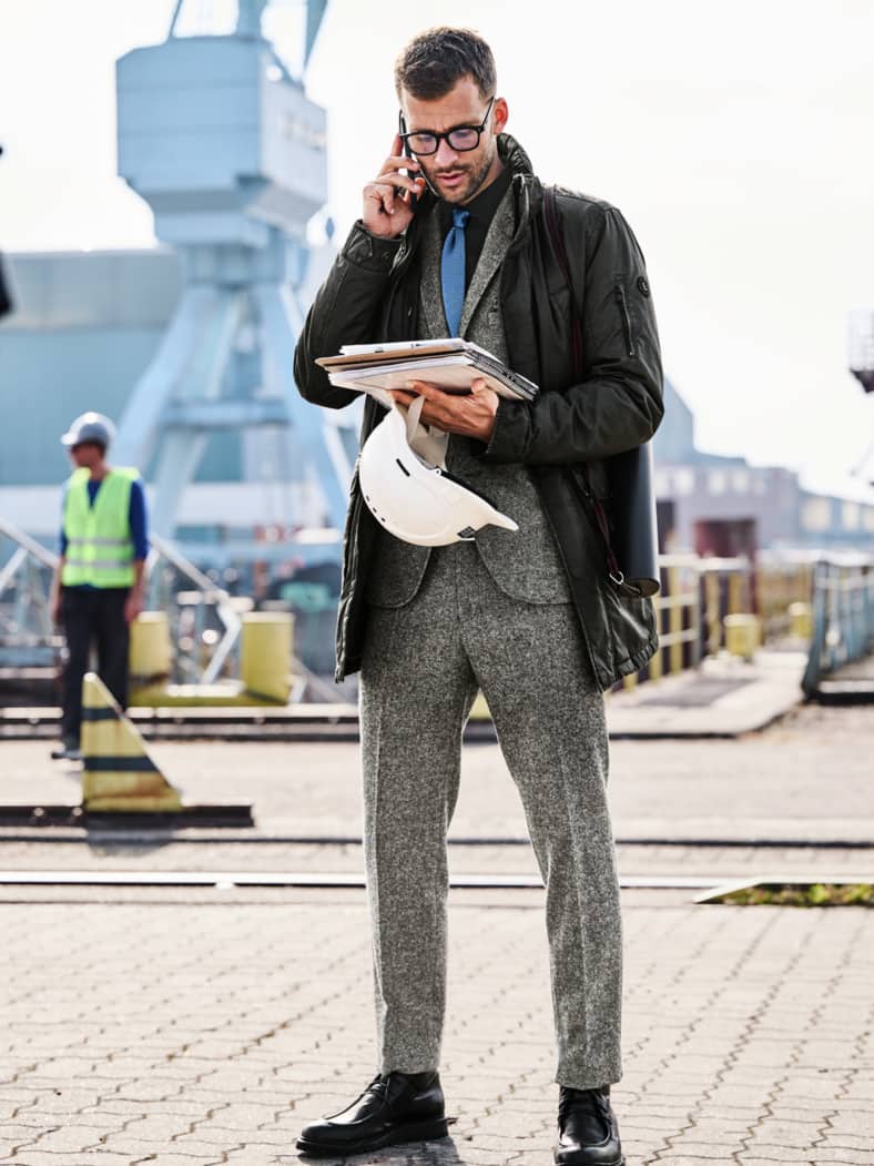 Ernst-Mey-Anzughose 1892 pfeffer/salz