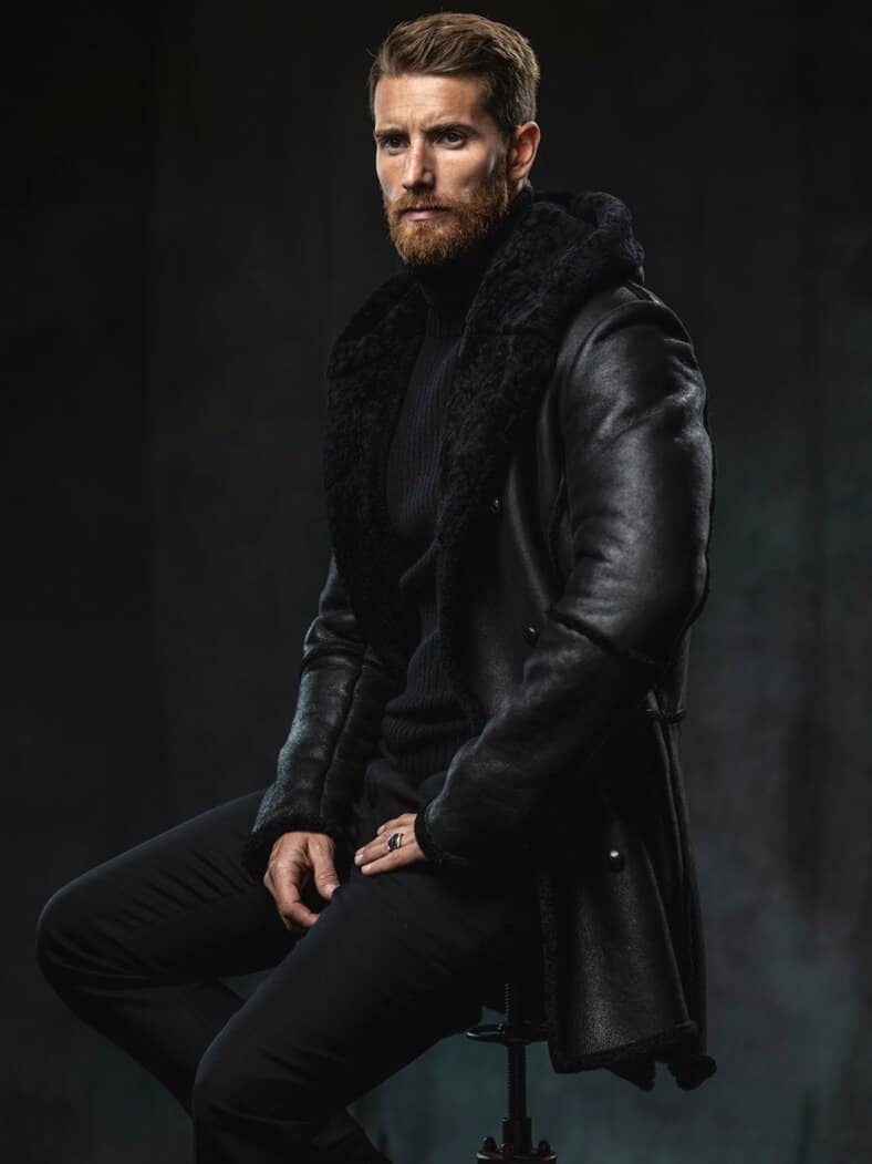 Lammfellmantel Zugspitze schwarz