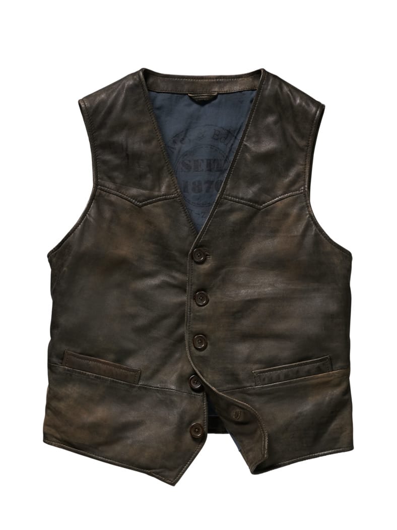 Keine-Klischees-Weste vintage-braun