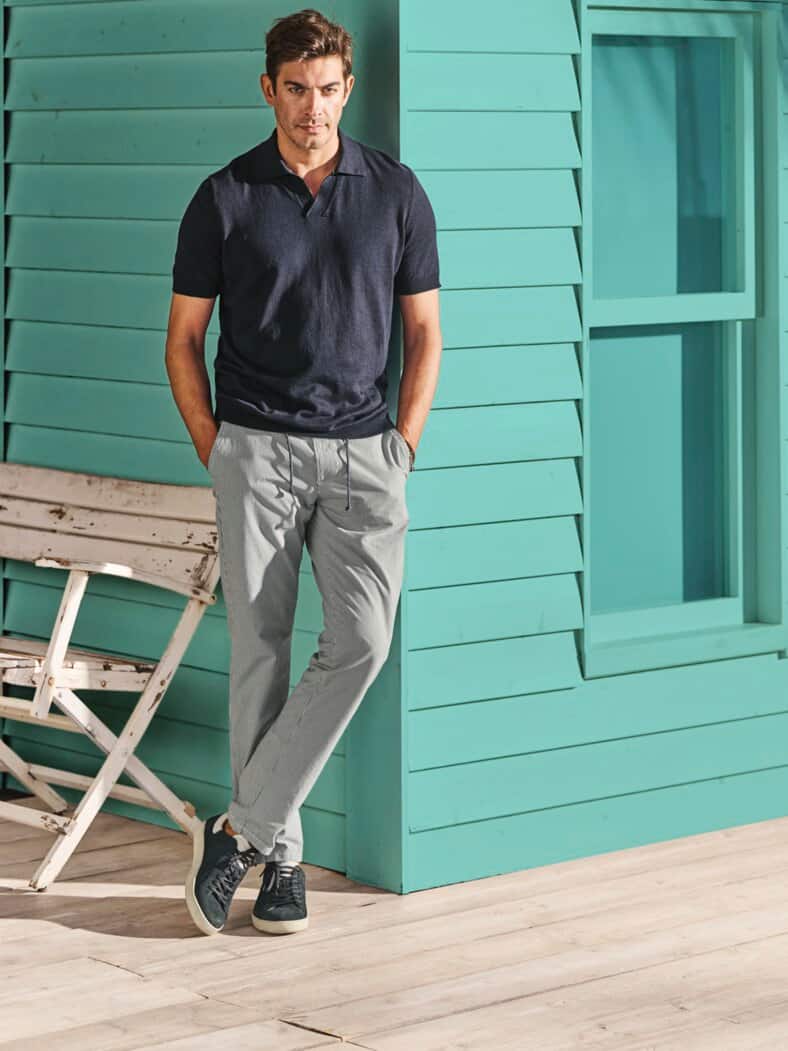 Milch-und-Zucker-Hose Streifen meer