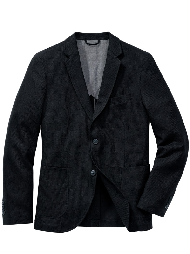 Leinenanzugsakko pianoschwarz