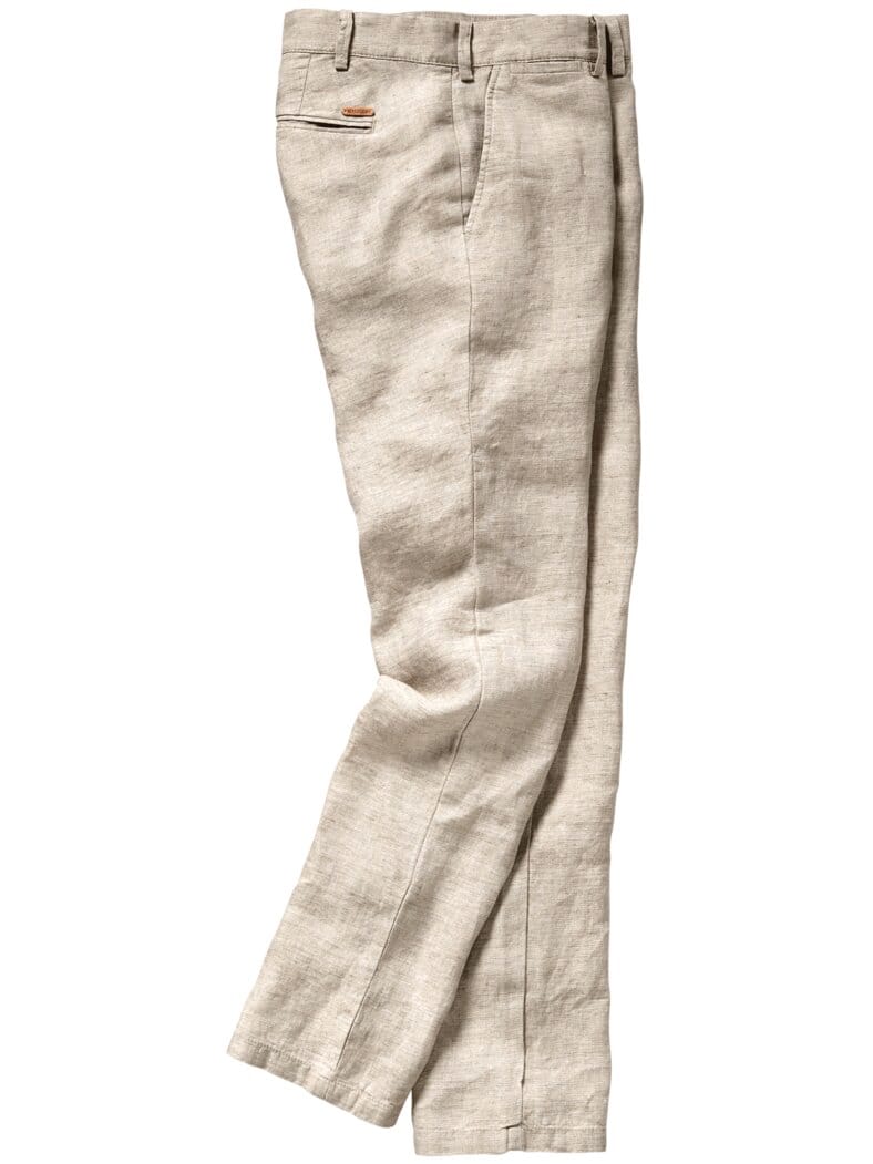 Herringbone Leinen-Anzughose sand