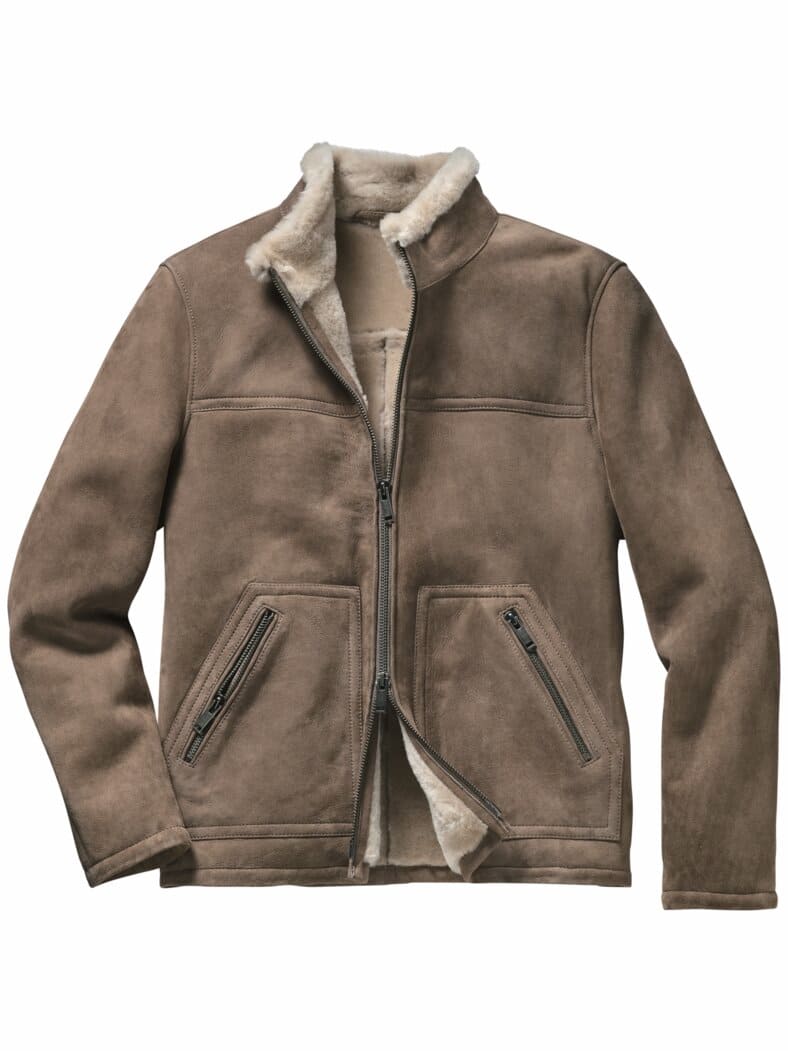 Lammfelljacke Lupus wolfsgrau