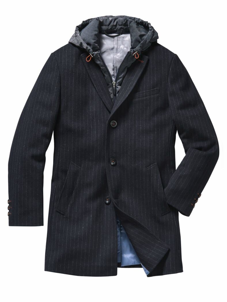 Kapuzenmantel Woolton nachtblau