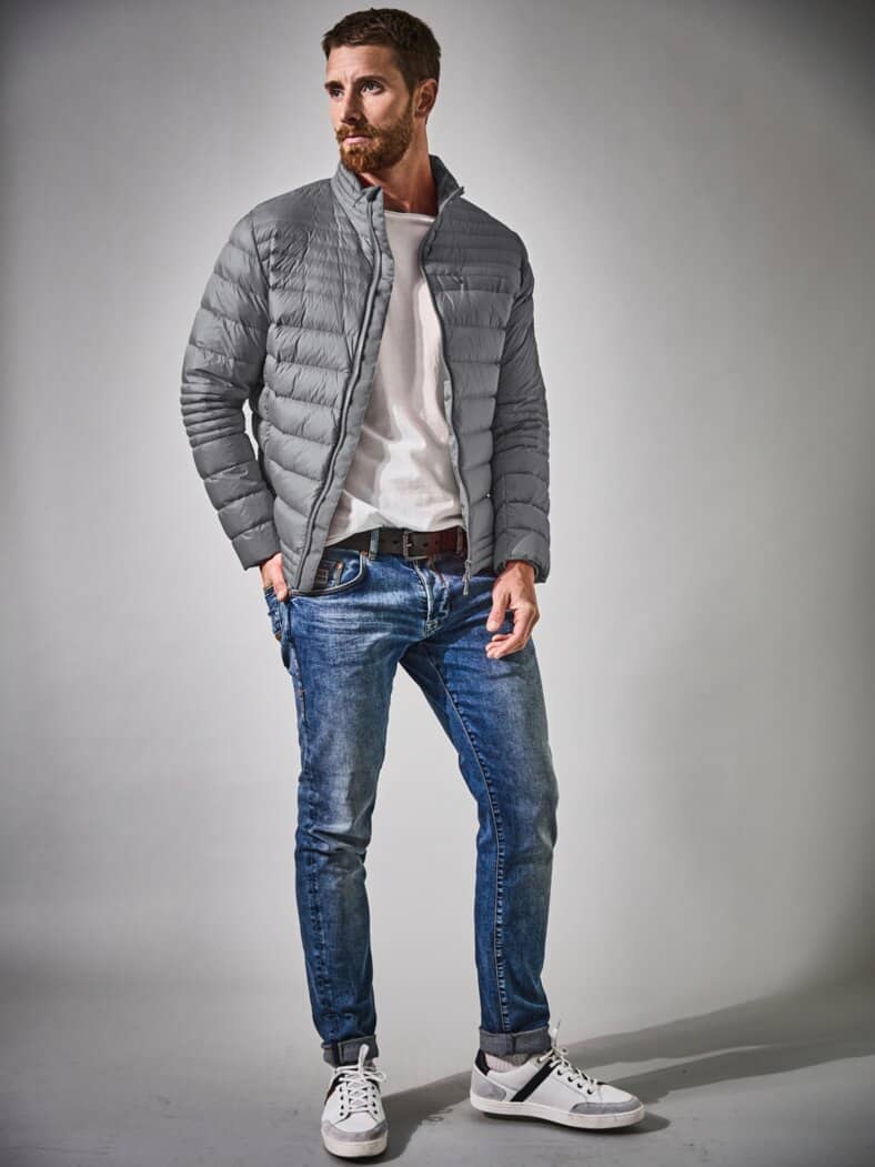 Ultraleichte Steppjacke graublau