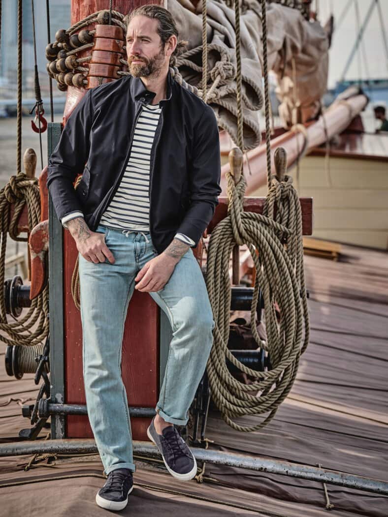 Szene-Blouson nachtblau