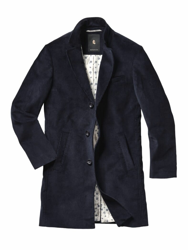 Ernst-Mey-Cordmantel tintenblau
