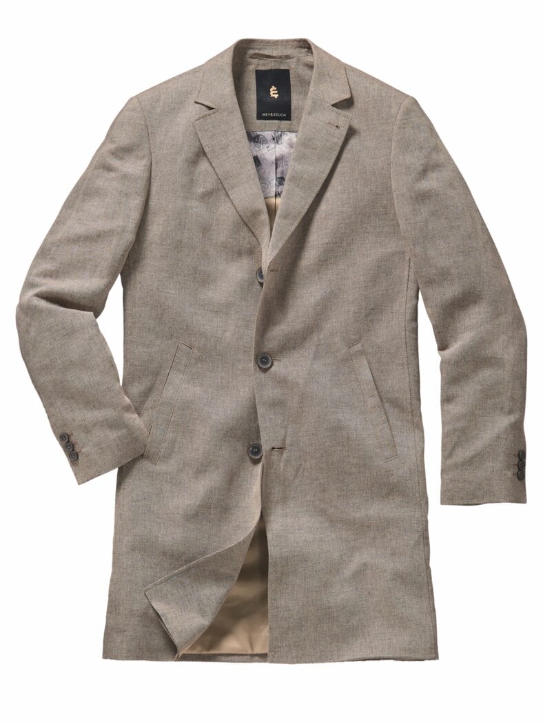 Mittsommernacht-Leinenmantel tundrabeige