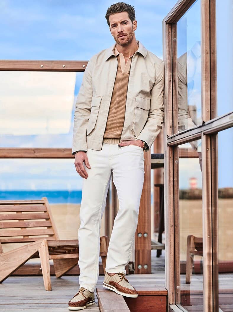 Leinenblouson Seglerstoff naturleinen