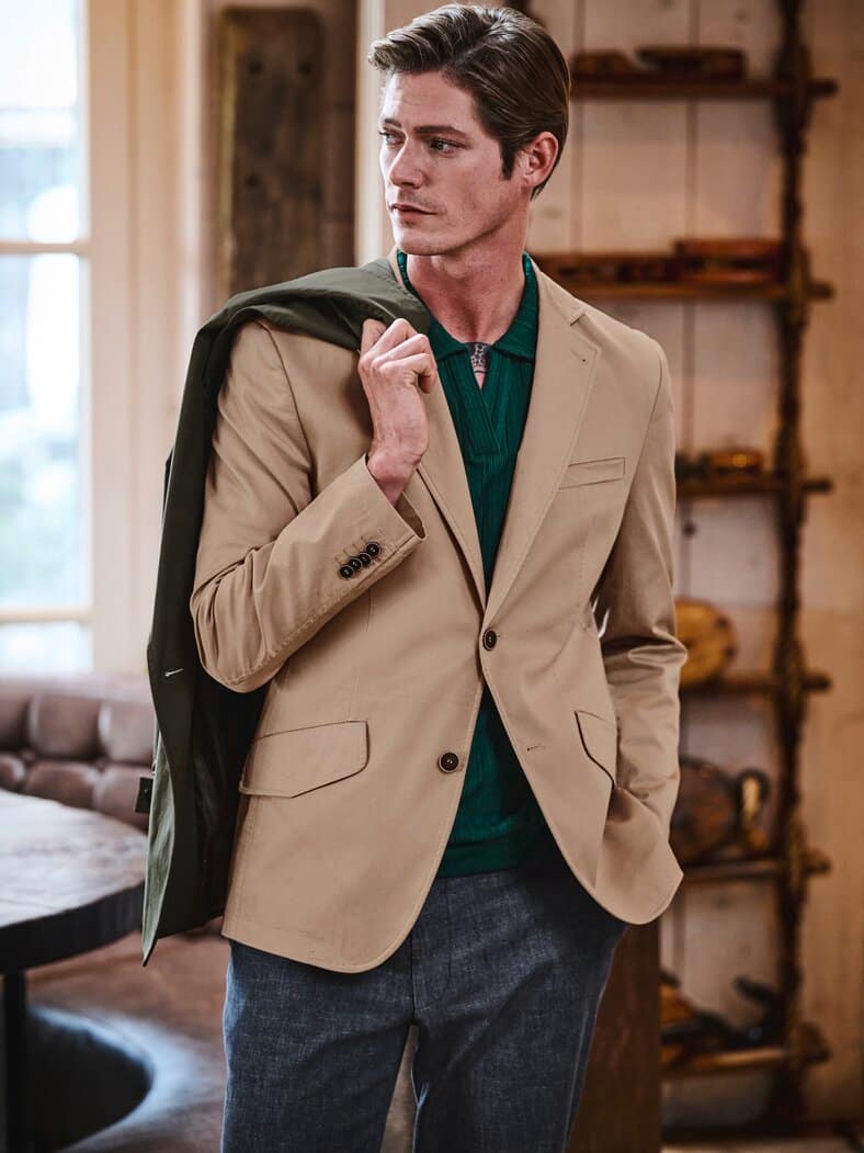 Casual-Sakko champagner