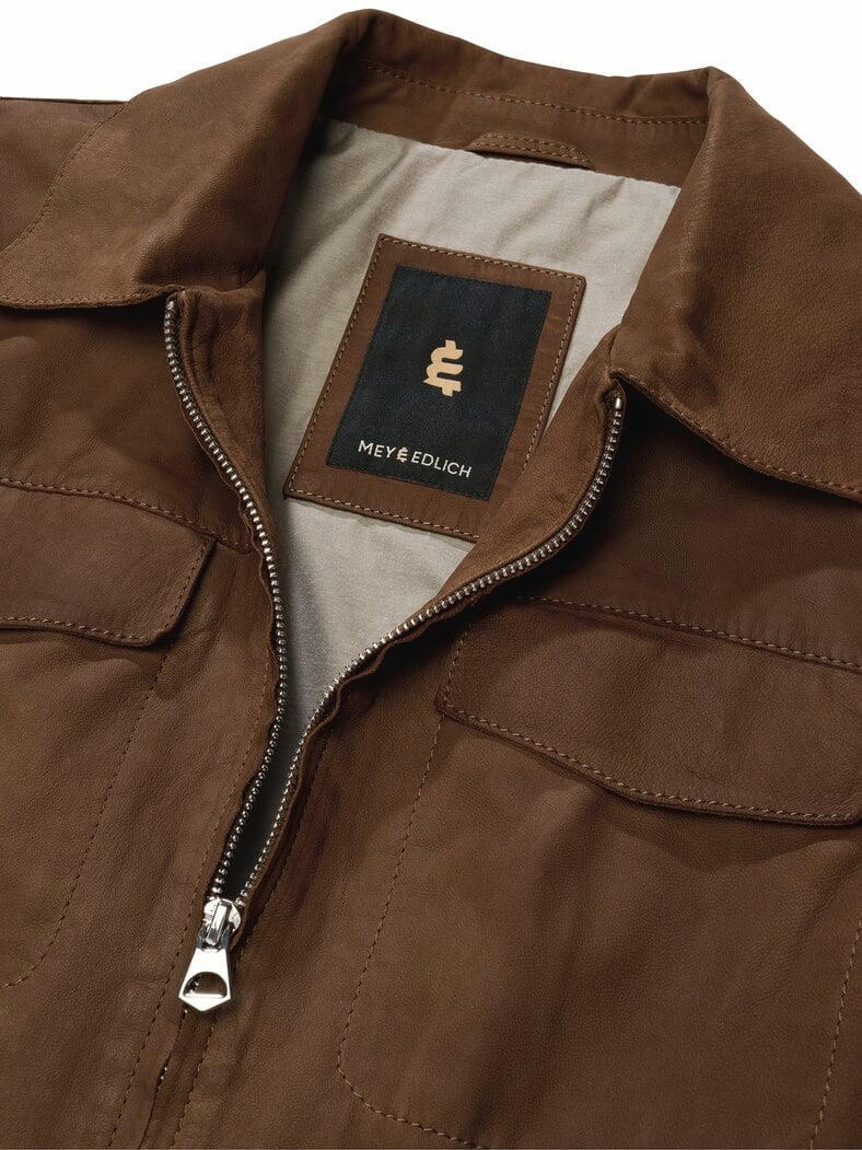 Leder-Blouson Cuoio nussbraun
