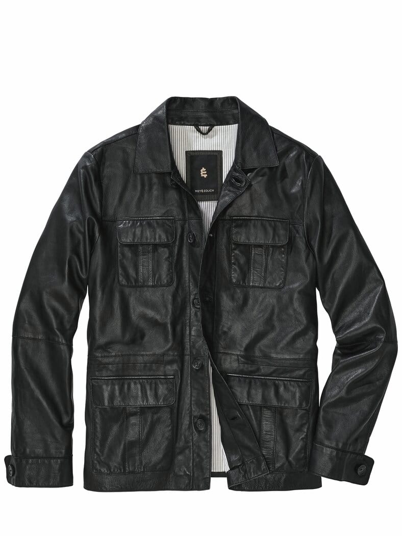 Lederjacket Eterna Notte nachtschwarz