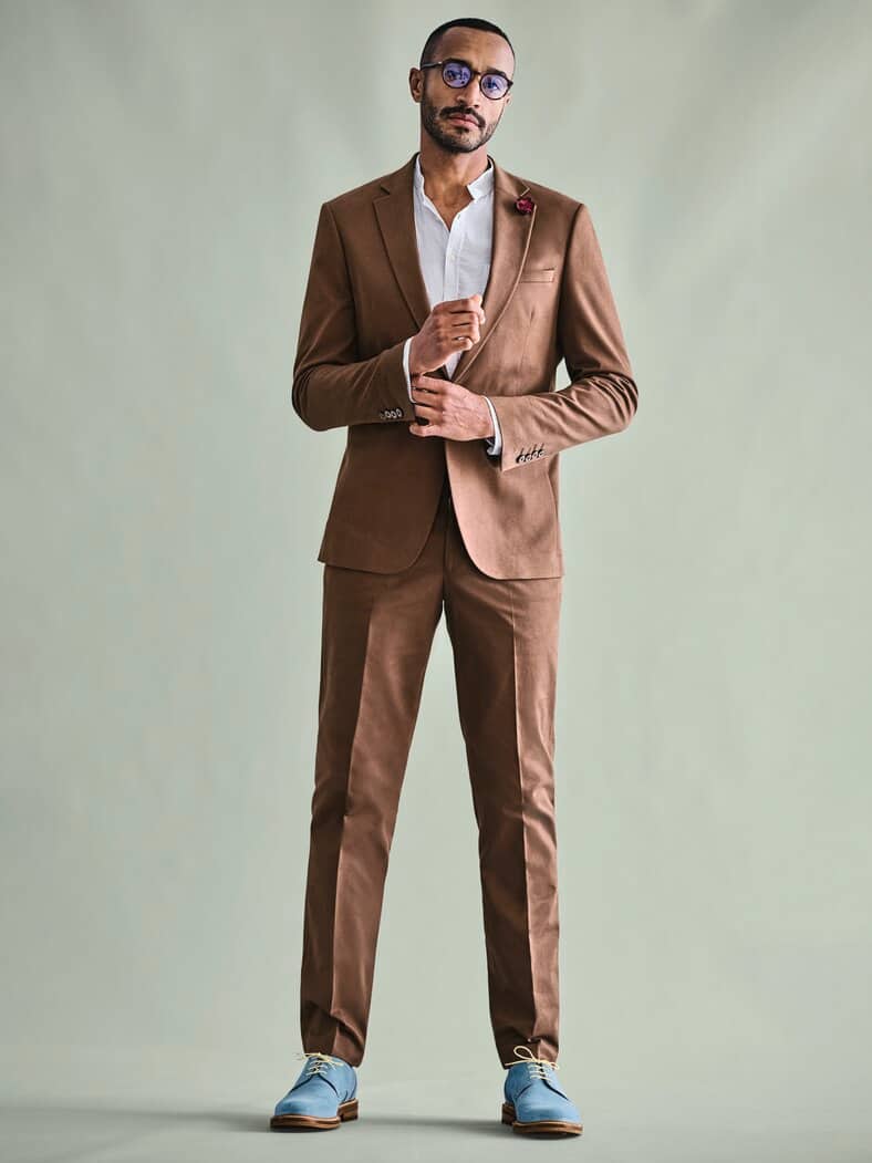 Desert-Anzugsakko kastanienbraun