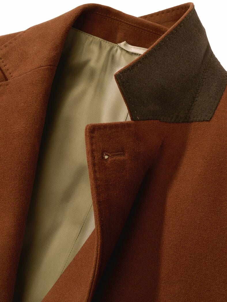 Moleskin-Anzugsakko cognac