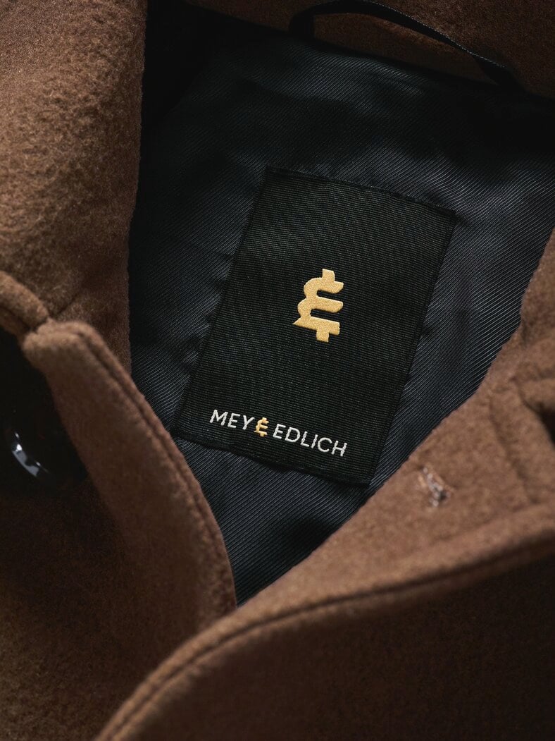 Werkstück-Wolljacke karamell