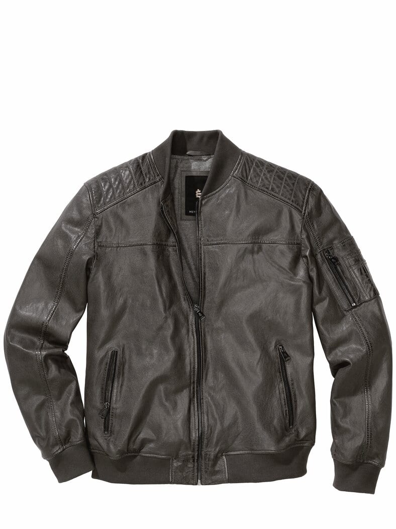 Lederblouson Cockpit runway-grau