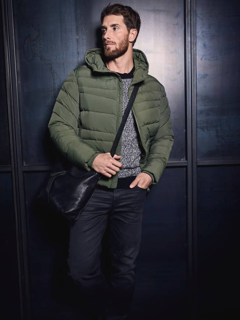 Nichtlineare Steppjacke olive