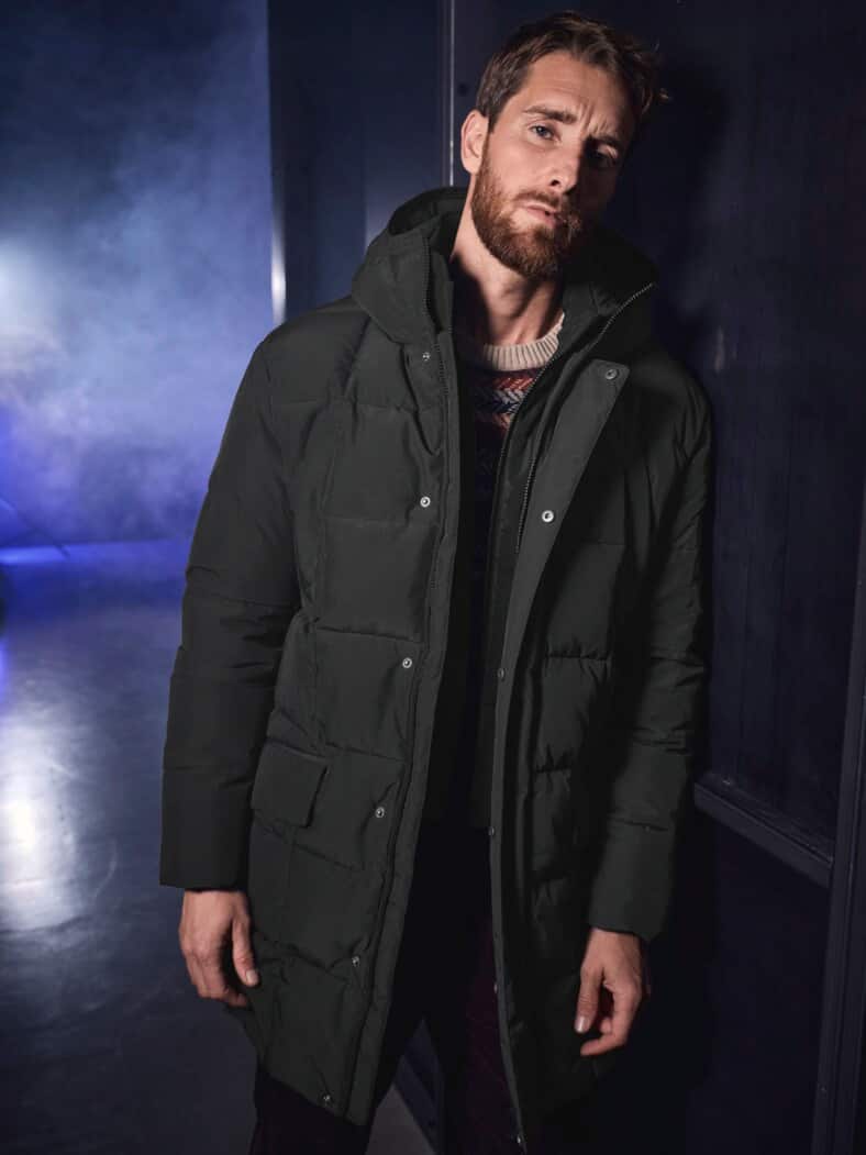 Verbindlicher Winterparka rabenschwarz