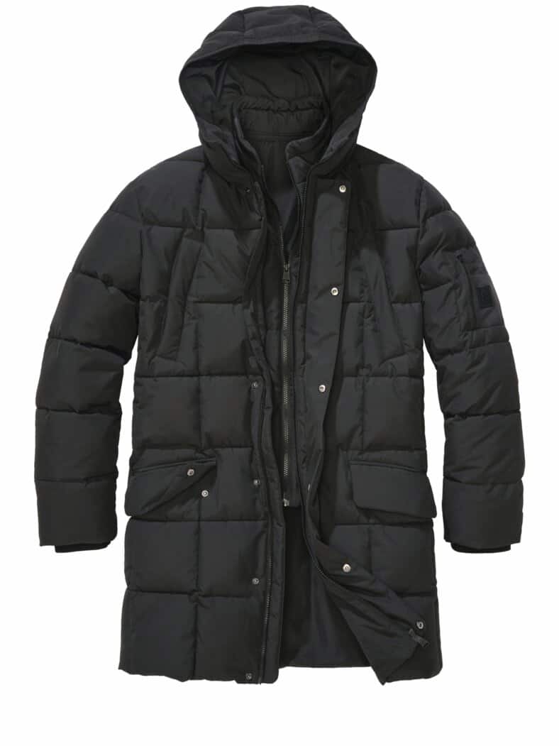Verbindlicher Winterparka rabenschwarz