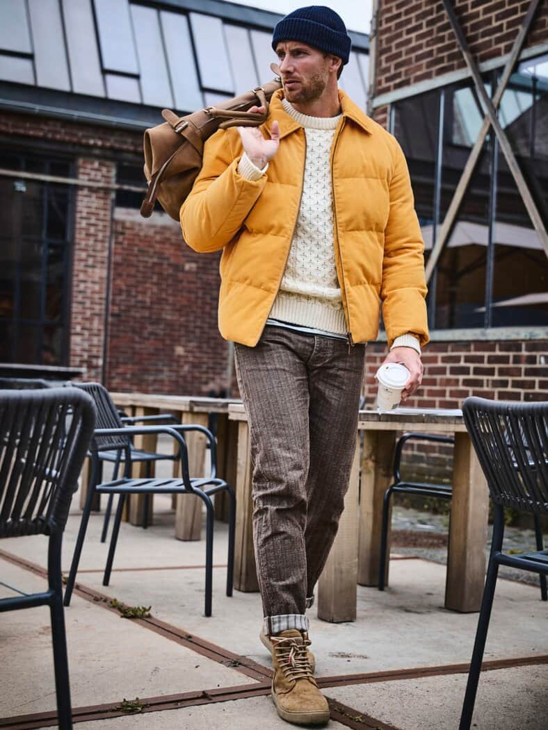 Cord-Pufferjacke raps