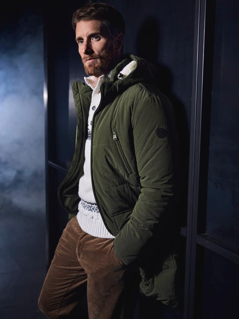 Null-Promille-Parka flaschengrün