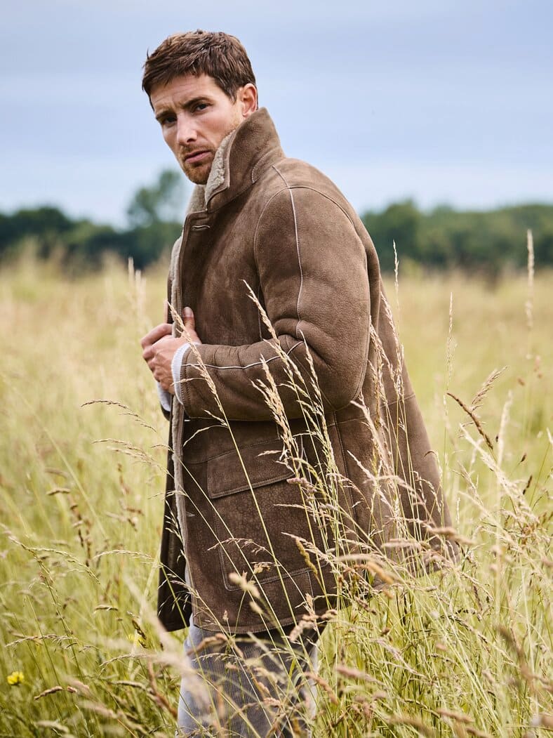 Lammfelljacke Kals pfifferlingbraun